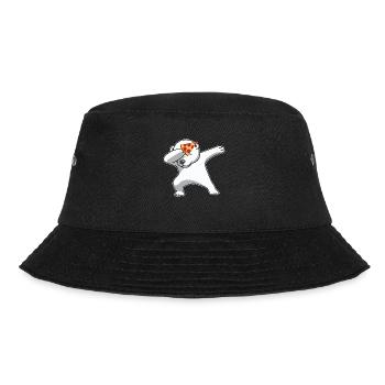 dab dabbing eisbär pizza fun geschenk bear polar - Bucket Hat - Schwarz - Vorne - Lela (165cm)