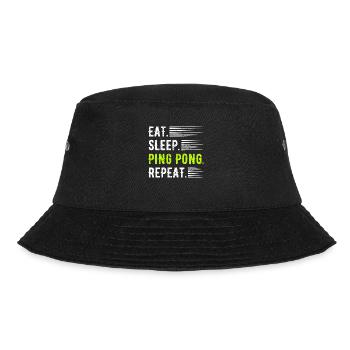 Ping Pong Table Tennis - Bucket Hat - black - Front - Lela (165cm)