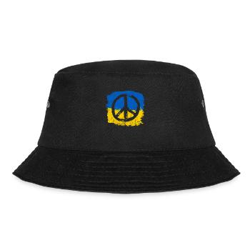 peace ukraine sign - Bucket Hat - Schwarz - Vorne - Lela (165cm)