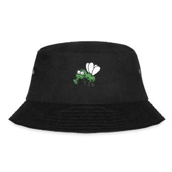 Fliege - Bucket Hat - Schwarz - Vorne - Lela (165cm)