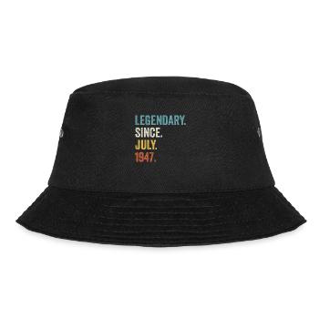 75 Years Old Legendary Since July 1947 75th - Bucket Hat - black - Front - Lela (165cm)