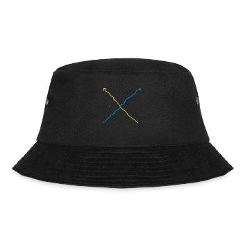 pfeile - bunt - Bucket Hat - Schwarz - Vorne - Lela (165cm)