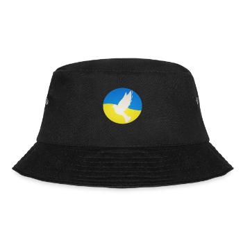 Ukraine Dove of Peace - No War - Bucket Hat - black - Front - Lela (165cm)