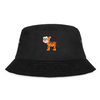 Tiger Comic Animal - Bucket Hat - black - Front - Lela (165cm)