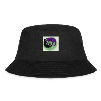 Ying Yang Katzen - Bucket Hat - Schwarz - Vorne - Lela (165cm)
