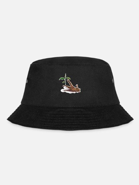 Plant on a tree trunk, aquarium, aquarium - Bucket Hat - black