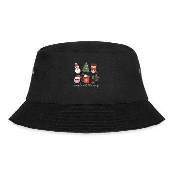 Jingle all t way Weihnachten Retro Weihnachtslied - Bucket Hat - Schwarz - Vorne - Lela (165cm)