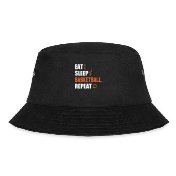 Eat Sleep Basketball Repeat - Bucket Hat - black - Front - Lela (165cm)