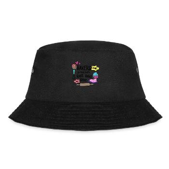 Baking Baker Baker Bakery Confectionery Cake - Bucket Hat - black - Front - Lela (165cm)