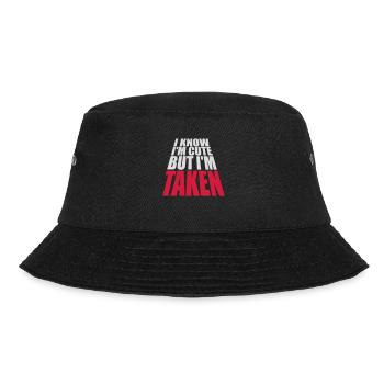 cute but taken Zitat - Bucket Hat - Schwarz - Vorne - Lela (165cm)