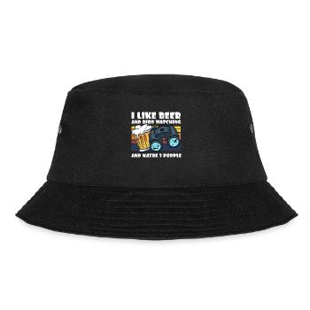 Vogelbeobachtung Ich Liebe Bier Fernglas - Bucket Hat - Schwarz - Vorne - Lela (165cm)