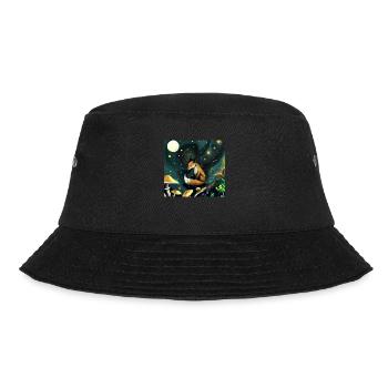 Fuchs in Sternennacht - Bucket Hat - Schwarz - Vorne - Lela (165cm)