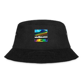 Piano on rainbow - Bucket Hat - black - Front - Lela (165cm)