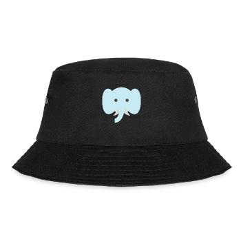 Elephant Süß Gezeichnet - Bucket Hat - Schwarz - Vorne - Lela (165cm)