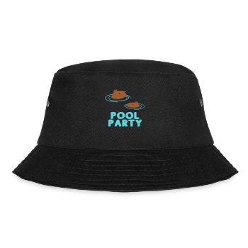 Capybara Pool Party - Bucket Hat - Schwarz - Vorne - Lela (165cm)