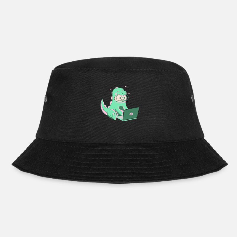 Dino Nerd - Bucket Hat - Schwarz