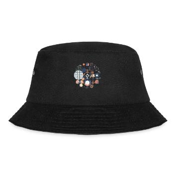 Vintage geometric pattern - Bucket Hat - black - Front - Lela (165cm)