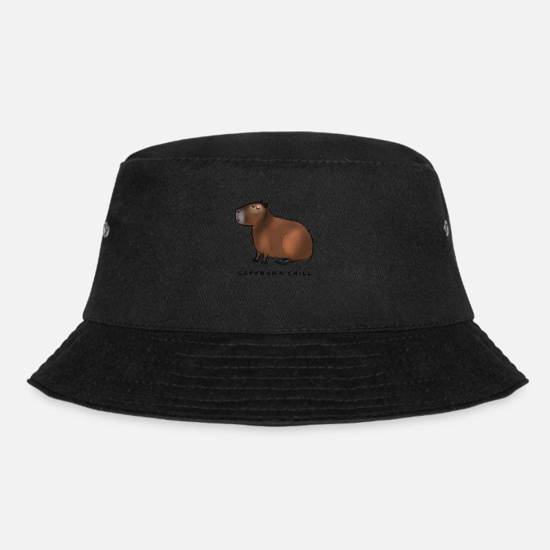 Capybara Chill - Bucket Hat - Schwarz