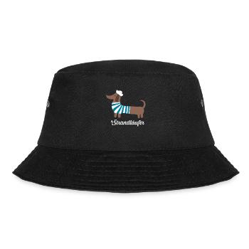 Strandläufer Maritimer Matrosen Sailor Dackel - Bucket Hat - Schwarz - Vorne - Lela (165cm)