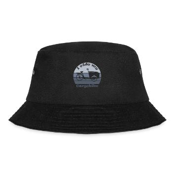Lastenrad, Cargobike, Lastenesel, "i ride" - Bucket Hat - Schwarz - Vorne - Lela (165cm)