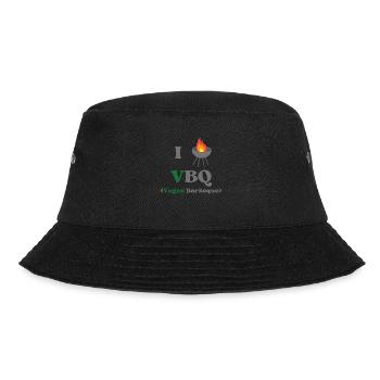I love VBQ, vegan BBQ, smoke vegetable - Bucket Hat - black - Front - Lela (165cm)