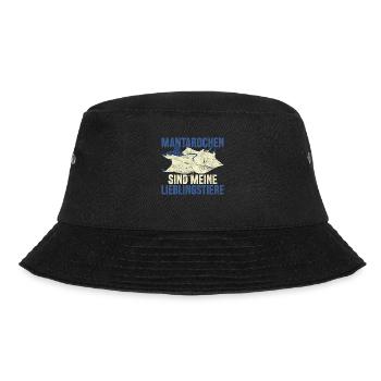 Mantarochen sind meine Lieblingstiere Mantarochen - Bucket Hat - Schwarz - Vorne - Lela (165cm)