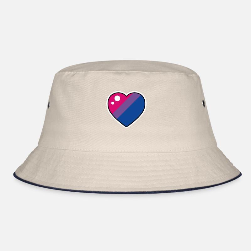 Herz (Bisexuelle Flagge) Bucket Hat