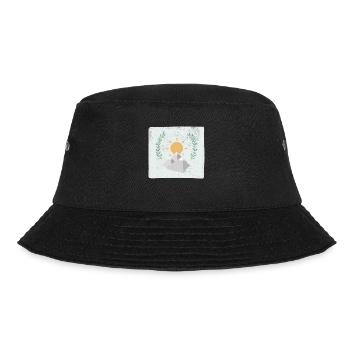 Berge und Sonne - Bucket Hat - Schwarz - Vorne - Lela (165cm)