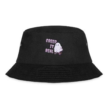 Cute ghost on a skateboard | Creep it Real - Bucket Hat - black - Front - Lela (165cm)