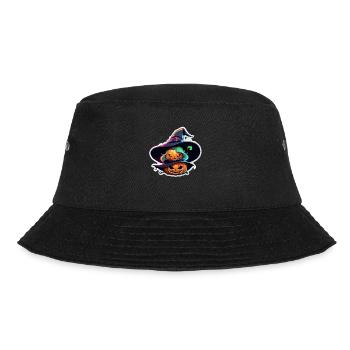Halloween - Monster mit Hexenhut - Bucket Hat - Schwarz - Vorne - Lela (165cm)