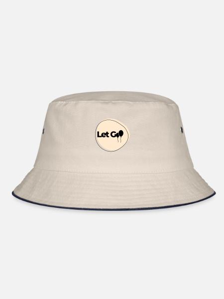 Let Go - Bucket Hat - ecru/navy - Front