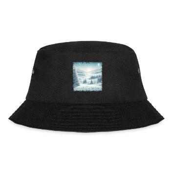 Neujahr - Frieden und Genuss im Winterland - Bucket Hat - Schwarz - Vorne - Lela (165cm)