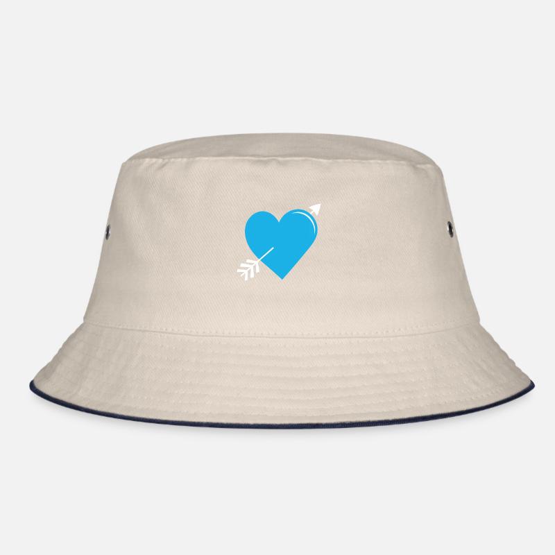 Pfeilherz Blau Bucket Hat
