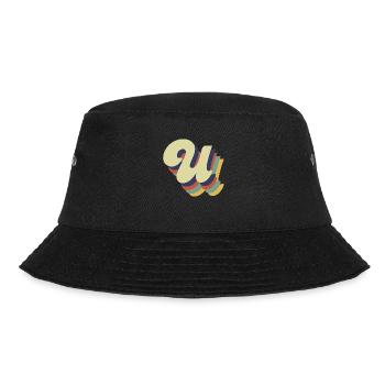 Retro U Letter - Bucket Hat - black - Front - Lela (165cm)