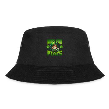 Lächelnder Kobold Umarmungen für Bierkrüge - Bucket Hat - Schwarz - Vorne - Lela (165cm)