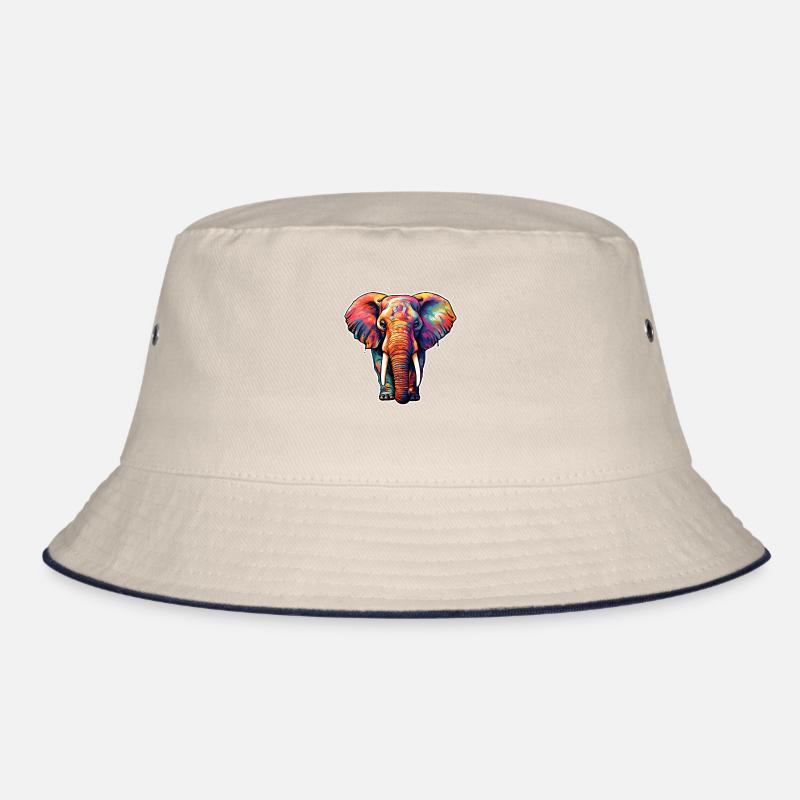 Elephant psychedelic Bucket Hat