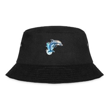 Delfin springend - Bucket Hat - Schwarz - Vorne - Lela (165cm)