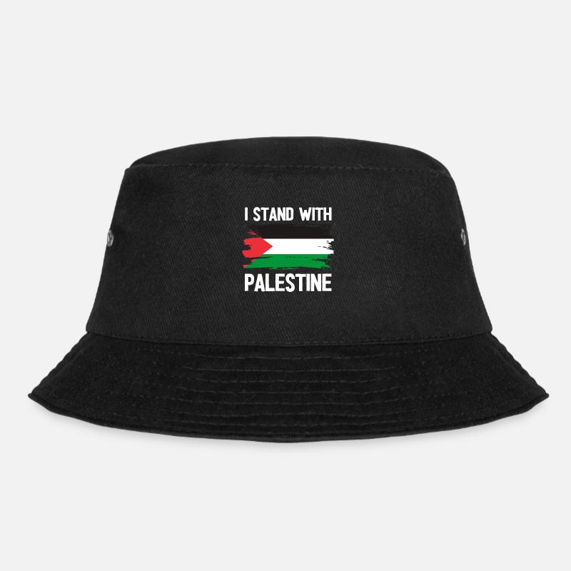 I STAND WITH Palestine - Bucket Hat - black