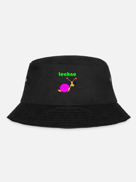 techno schnecke - Bucket Hat - Schwarz