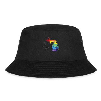 Michigan (United States) | Real Flag | LGBTQIA+ Script - Bucket Hat - black - Front - Lela (165cm)