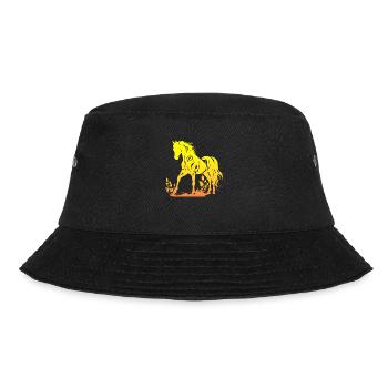 Cowboy Funny Cowboy Hat Wild Western Rodeo Texas - Bucket Hat - black - Front - Lela (165cm)