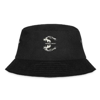 Preserve & Protect Beaver Forest Animal Nature Trees - Bucket Hat - black - Front - Lela (165cm)