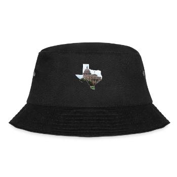 Texas State Capitol in der Texas State Landkarte - Bucket Hat - Schwarz - Vorne - Lela (165cm)