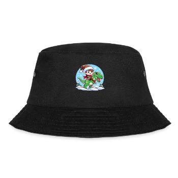 Elf und T-Rex - Bucket Hat - Schwarz - Vorne - Lela (165cm)
