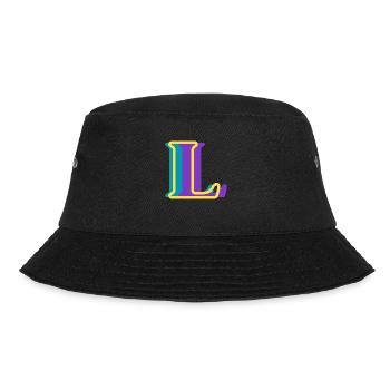 Multicolored letter l - Bucket Hat - black - Front - Lela (165cm)
