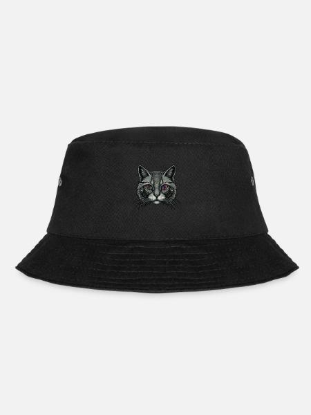 Katzen-Roboter - Bucket Hat - Schwarz