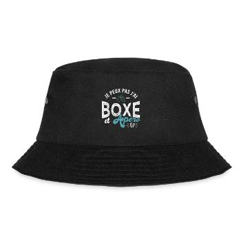 je peux pas j ai boxe et apéro Humour boxe - Bob - noir - Devant - Lela (165cm)