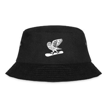Eule Snowboard Snowboarder Minimalistisches Design - Bucket Hat - Schwarz - Vorne - Lela (165cm)