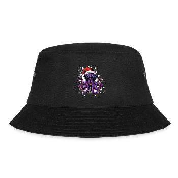 Oktopus Weihnachten Lustig - Bucket Hat - Schwarz - Vorne - Lela (165cm)