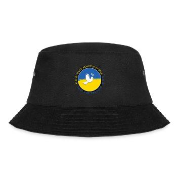 Ukraine Frieden Taube Flagge Kein Krieg - Bucket Hat - Schwarz - Vorne - Lela (165cm)